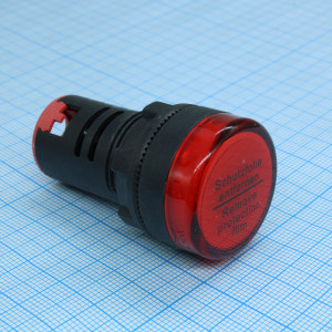 AD22-230 В красная, Лампа индикаторная LED 220В D22