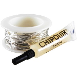 SMDIN52SN48, Припой Indium Припой Wire (In52/Sn48) 0.031" diameter - 10 ft with 2cc SMD291 flux