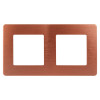 Рамка для розеток и выключателей Серия 12 12-5102-14 на 2 поста, Сатин, медь Б0052517