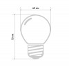 Лампа светодиодная 1Вт шар d45 5LED красн. E27 405-112