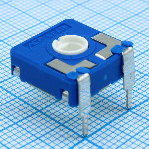 CA14NV12.5-10KA2020, Потенциометр с линейной характеристикой 10кОм 0.25Вт ротор - круг с двумя лысками под ручку, регулировка сверху, 14x14мм