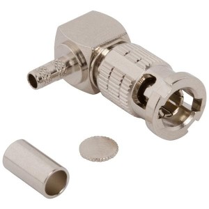 034-1061, РЧ соединители / Коаксиальные соединители R ANG CRMP PLG 179DT 75 OHM