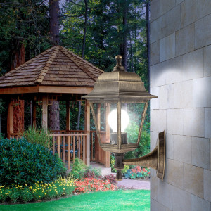 НБУ 04-60-001 бронза Светильник садово-парковый Леда настенный четырехгранный под бронзу Е27 Б0048112