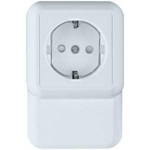 ПРИМА О/У РОЗЕТКА с зазем. со шт. ПЛИНТУСН.МОНТ.ПЛ.16А 250В, БЕЛЫЙ,опт.уп.Россия C3(2) RA16-003-2M-B