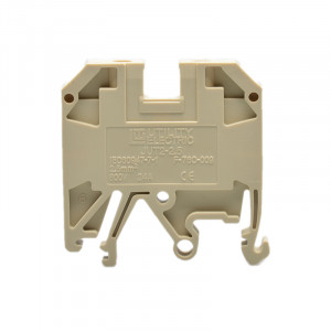 Проходная клемма JUT2-2.5-GY, Проходная клемма, тип фиксации провода: винтовой, номинальное сечение: 2,5 мм кв., 24A, 800V, ширина: 5,2 мм, цвет: серый, тип монтажа: DIN35