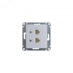 Розетка компьютерная 2-м Glossa RJ45 кат.5E механизм бел. SE GSL000185KK