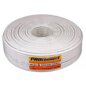 Кабель RG-6U+Cu 48проц. 75Ом бел. (м) 01-2206