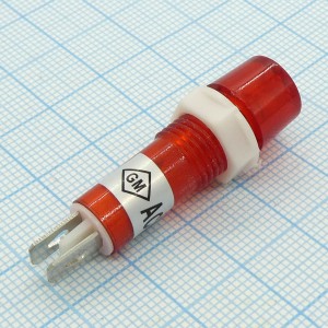 Лампа RWE-202R (кругл) 220v, Лампа индикаторная неоновая 220В, красная