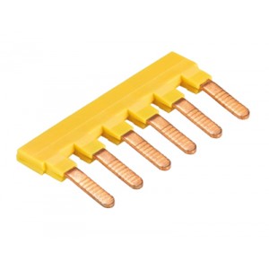 Соединительная перемычка IVK WKN 6 TK-6, Соединительный мостик, для установки в зажимную клетку, изолированный, 6 полюсов, для клемм: WK 6; WKN 6 TK; WK 4 THSi 6,3x32, цвет: желтый