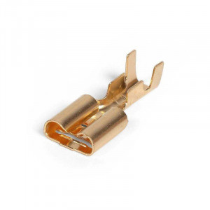 Разъем плоский неизолированный (мама) РП-М 2.5-(6.3), Разъем плоский под двойной обжим, неизолированный (мама) сечение 0.75-2.5 мм2