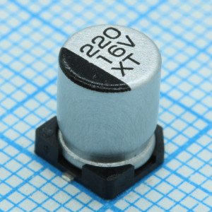 VS1E101ME077000CE0, Конденсатор электролитический стандартный 25В 100мкФ ±20% (6.3 Х 7.7мм) для поверхностного монтажа 143мА 2000часов 85°C лента на катушке