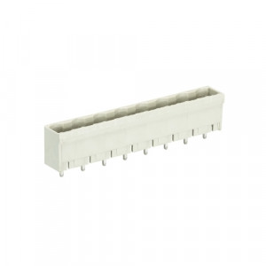 Вилочный разъем на плату 8413 S/8 G OB, Вилочный разъем, вертикальный, на плату, шаг: 7.5 мм, 8 полюсов, фиксация на плате пайкой, исполнение: без маркировки, 690V, 12А, цвет: серый