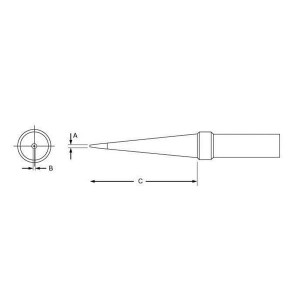 PTS7, Паяльники Weller Conical Tip For TC201 1.0"x700