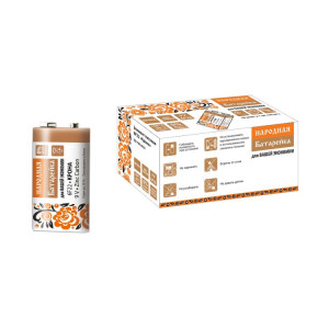 Элемент питания 6F22 "Крона" Zinc Carbon 9V SH-1 Народный SQ1702-0023