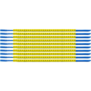 brd333031, SCNG-07-V клипсы жёлтые, 300шт/упак, для провода 1,9-2,4мм диаметра, легенда V