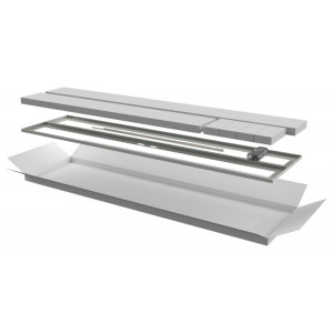 Дверь перфор. двустворч. для шкафа LINEA N 42U 600мм сер LN35-42U6X-D2P