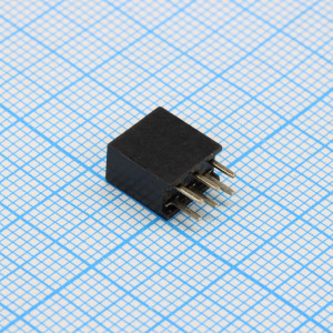 DS1023-2X3SF11, Гнездо на плату 2х3 конт., шаг 2.54мм, высота 8.5мм, позолоч.