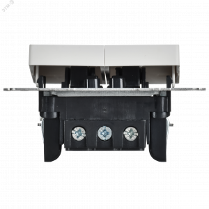 BRITE Выключатель 2-клавишный проходной 10А ВС10-2-6-БрАБ арктический белый IEK BR-V22-0-10-K91