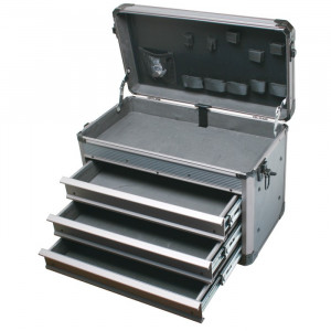 TC-755, Кейс для инструментов с тремя выдвижными ящиками, алюминий, пластик, 485х260х280
