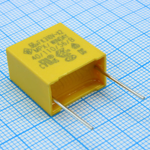 SMXVG684KD7XXAB1515, Пленочный конденсатор X2, 310VAC, 0.68uF ±10%, размер 18 x 19 x 10.8 mm, Р=15 мм