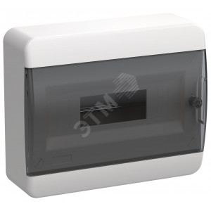 Корпус пластиковый ЩРН-П-12 IP41 черн. прозр. дверь TEKFOR TF5-KP12-N-12-41-K01-K03