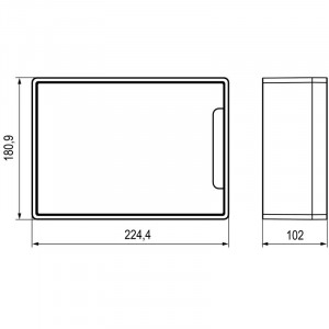 Щиток настенный FRAME 8мод. с бел. дверцей с 2 шинами PEN на 6 и 8 отверст. бел. DKC F08W1WW