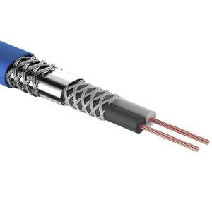 Кабель микрофонный 2x0,25 D=6.8мм синий, бухта 100м