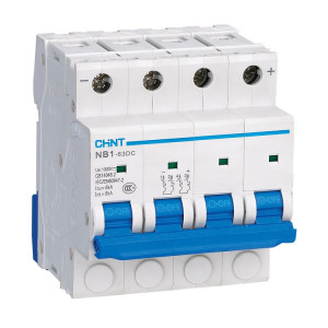 Выключатель автоматический модульный 4п C 40А 6кА NB1-63DC 1000В DC CHINT 182738