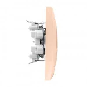 Валенсия розетка 2-местная б/з 10А кремовая с защ. штор. PROxima EWR10-102-20