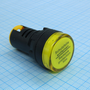 AD22-230 В желтая, Лампа индикаторная LED 220В D22