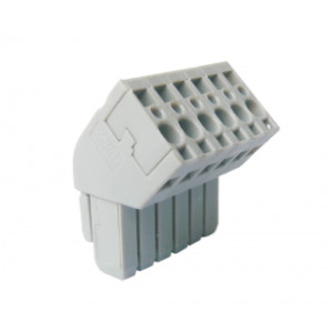 Разъем для клемм UWP-2.5W/5.0-9, Разъем для клемм, шаг 5.0 мм, 9 полюсов, угол 45 град, цвет: серый