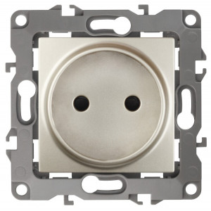 12-2105-04 Розетка 2P, 16A-250В, IP20, 2, шампань (10/100/2800) Б0018257