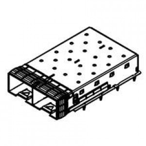 100113-0220, Соединители для ввода/вывода 1x2 zSFP+ CAGE GEN2 UNDER BELLY GKT W/SF