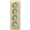 Розетка 4-м ОП Blanca 16А IP20 250В без заземл. без защ. шторок с изолир. пластиной беж. SE BLNRA000417