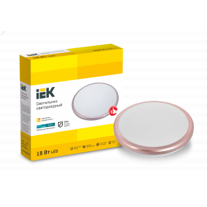 Светильник LED ДПБ 3203 18Вт IP54 4000K круг роз. золото LDPB0-3203-18-4000-K01
