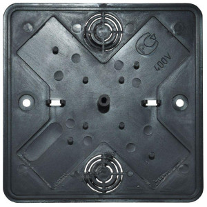 Коробка расп. КМ о/п 100х100х29мм черная UKO10-100-100-029-K02-E