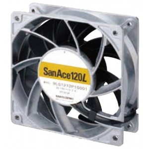 9LG1212P1H001, Вентиляторы постоянного тока DC Fan, 120x38mm, 12VDC, High Performance, Long Life 180K Hours, Ribless, Tachometer, PWM