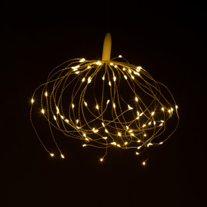 Светодиодная новогодняя гирлянда ENIS-90W подвесной светильник Салют теплый белый 90 led 2*AA Б0060541