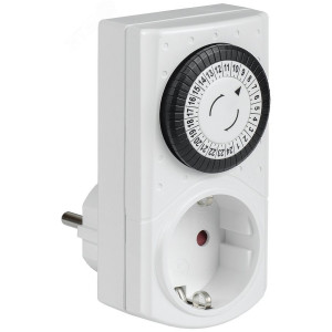 РТМ-1 Розетка-таймер механ. 30мин 24ч 48on/off 16А IP20 ERT-20-1-16-S-30-0-20-K01