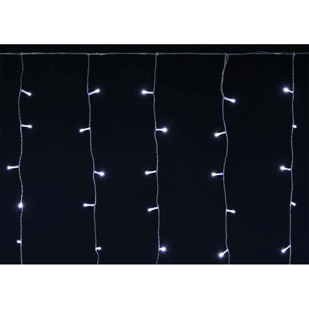 Изображение товара Гирлянда бахрома 4.5м 200 LED белый IP44 прозр провод для улицы и интерьера