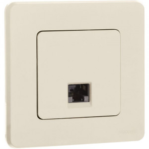 Розетка компьютерная Inspiria RJ45 кат.6 UTP механизм сл. кость Leg 673831