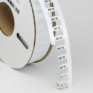 Маркер для контейнеров HIC-10x4,6-W, Маркер для конейнеров CHL, STC, DMP, форма маркера: конус, высота 4,6 мм, длина 10 мм, цвет белый, для принтера: RT200, RT230, в упаковке 1250 маркеров