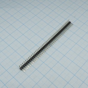 KLS1-207B-1-40-R2, Соединитель штыревой, вилка на плату однорядная угловая 40pin(1x40), шаг 2.00мм