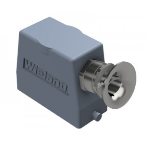 Крышка разъема BAS GOT GG 16HM32 A3, Крышка разъема на кабель, типоразмер 16B, высокое исполнение, без уплотнителя, 1 кабельный ввод M32x1,5, с разгрузкой на изгиб, IP54, с боковым расположением, без защелки (упоры под одну защелку), материал корпуса: алюминиевый сплав