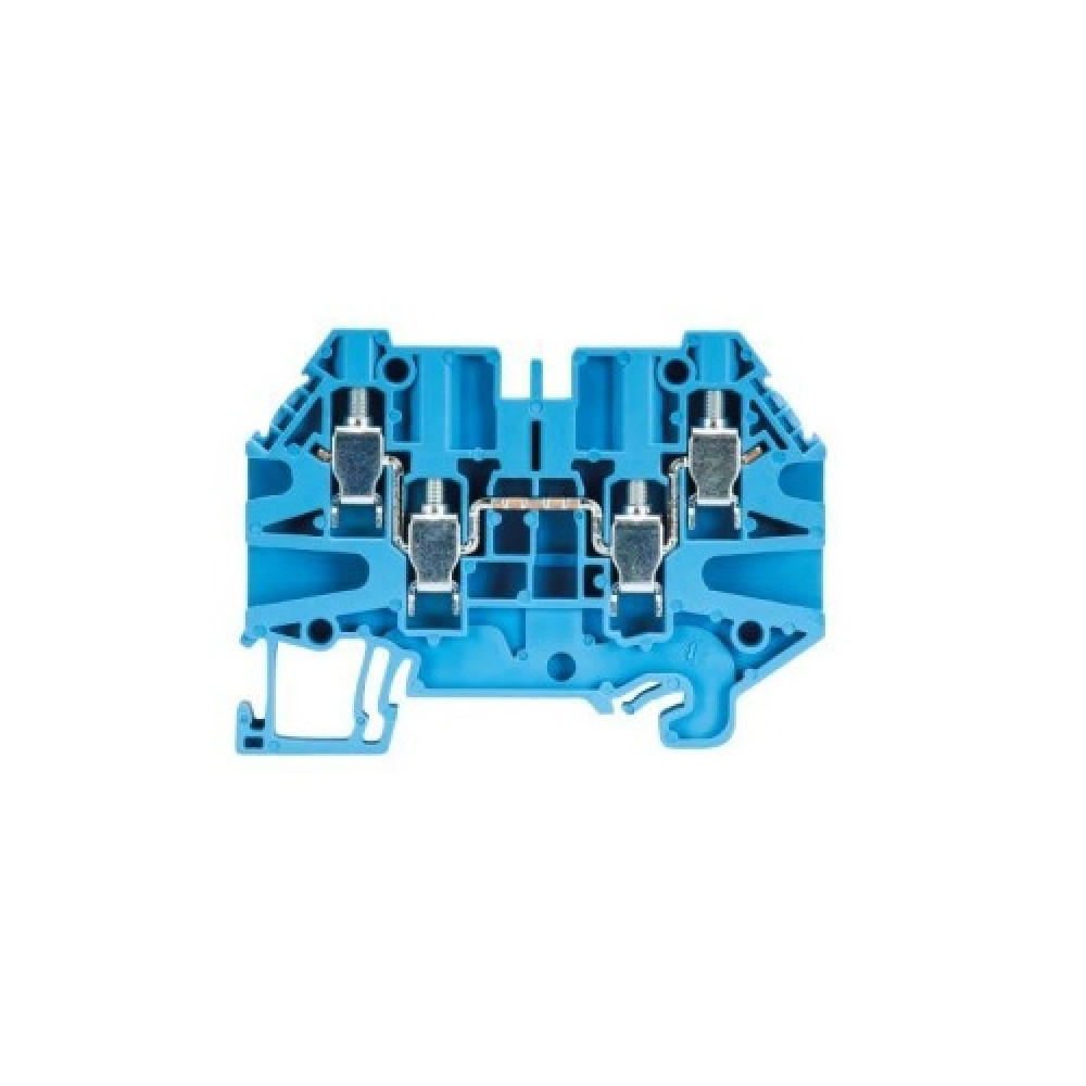 Изображение товара Этажная винтовая клемма WT 4 D2/2 BL для DIN-рейки 35 мм 4 мм кв. 32A