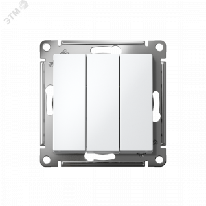 Выключатель 3-кл. СП AtlasDesign 10А IP20 (сх. 1+1+1) 10AX механизм бел. SE ATN000131