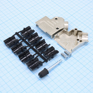 1478763-9, Кожух для разъема D-Sub 9 контактов металлический угл 45°
