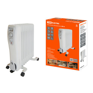 Масляный обогреватель МО-9, 2000 Вт, 9 секций, регул. мощн. (700/1300/2000 Вт), термостат, SQ2501-0902