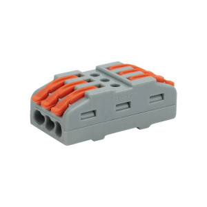 Клемма СМК 222-423 проходная 3 полюса (0,08-4 мм2), серая 07-6263-3