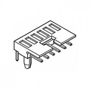 91269-105LF, Проводные клеммы и зажимы Header,R/A,SMT,Pol Latch,.76um GXT,5P
